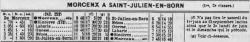 8 morcenx saint julien 1 horaires 1914